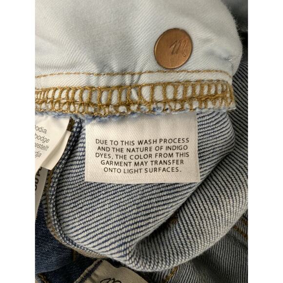 MADEWELL High Rise Denim Cut Off Jean Shorts 32 - Picture 9 of 10